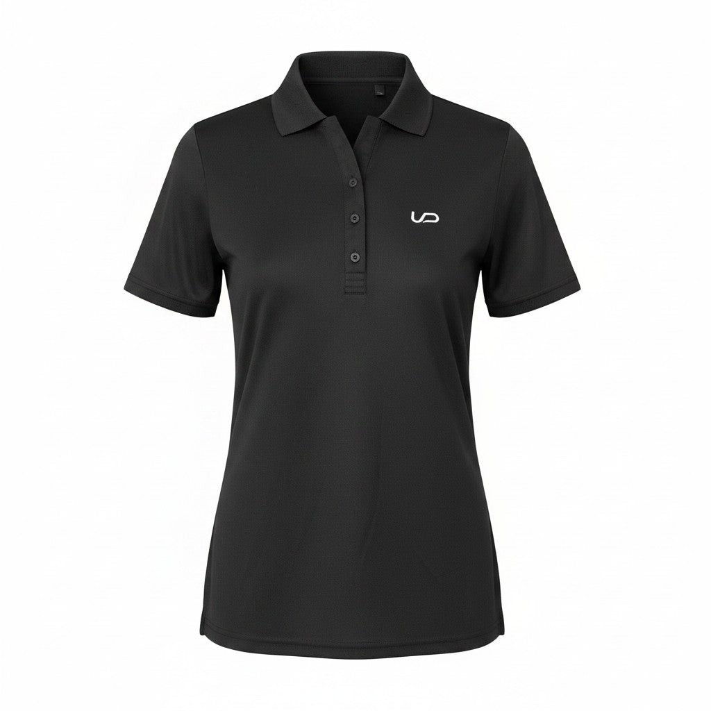 Underdog naisten musta golf t-paita uv-suojalla